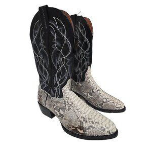 Dan Post Men's DP3036 Manning Python Western Exotic Boot Natural Black Size 9D